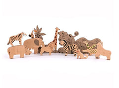 BAJO Wild Animals Wooden Figure Set