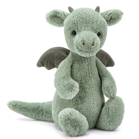 Bashful Green Stuffed Dragon