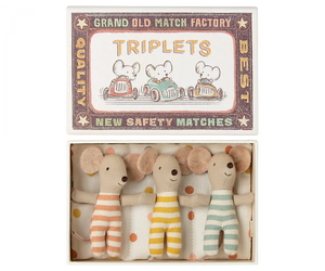 Baby Mice Triplets in Matchbox - Hazel & Fawn 
