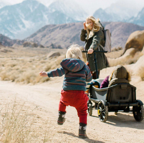 family adventuring with veer cruiser all terrain stroller wagon