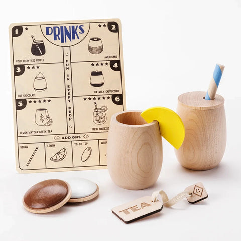 Wooden Montessori Tea Set for Imaginative Open Ended Play
