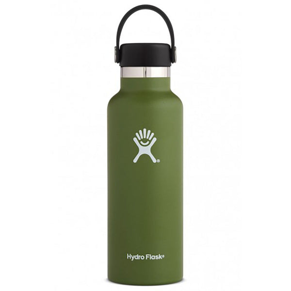 Hydro Flask 32ozWater Bottle Stainless Steel Wide Mouth w Straw Dark Green