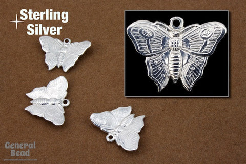 16mm Sterling Silver Butterfly Charm-General Bead