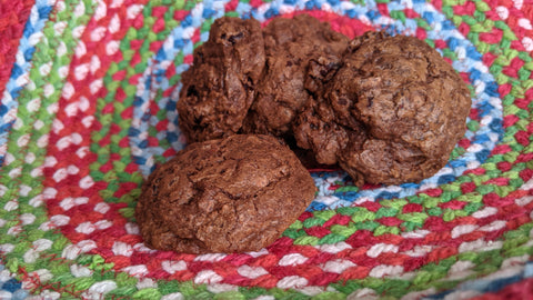 gluten free buckwheat brownie batter cookie bites