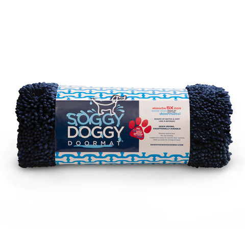 Soggy Doggy Small Chocolate Dog Mat with Bone - Chaar