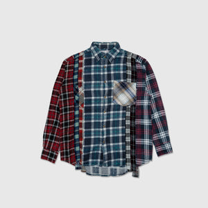 REBUILD BY NEEDLES 7 CUTS FLANNEL SHIRT