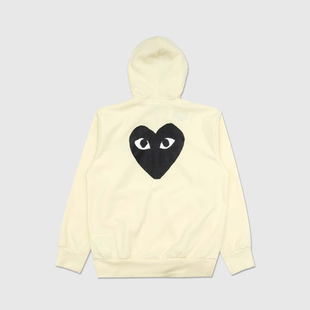 BLACK HEART BACK LOGO ZIP-UP HOODIE