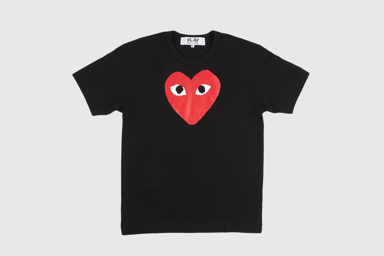 red and white cdg shirt