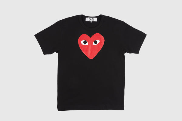 cdg big heart t shirt