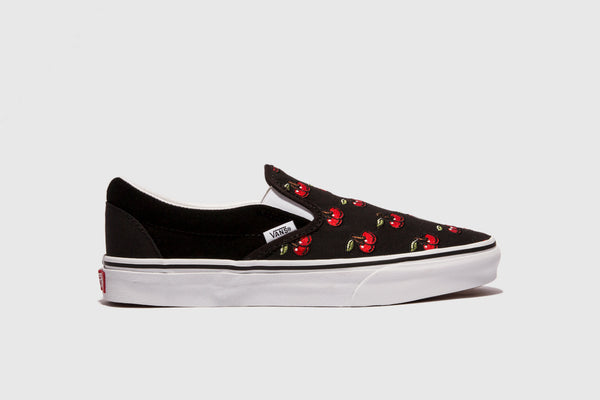 cherry slip on vans