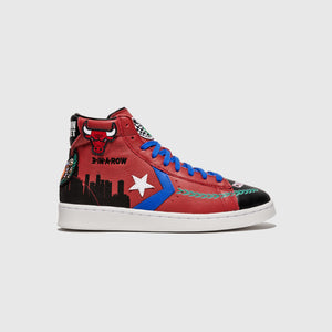 CONVERSE X CHINATOWN MARKET "CHICAGO BULLS CHAMPIONSHIP JACKET" PRO LEATHER HI