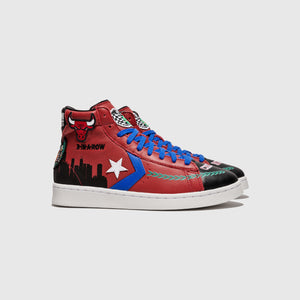 CONVERSE X CHINATOWN MARKET "CHICAGO BULLS CHAMPIONSHIP JACKET" PRO LEATHER HI