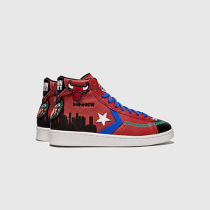 CONVERSE X CHINATOWN MARKET "CHICAGO BULLS CHAMPIONSHIP JACKET" PRO LEATHER HI