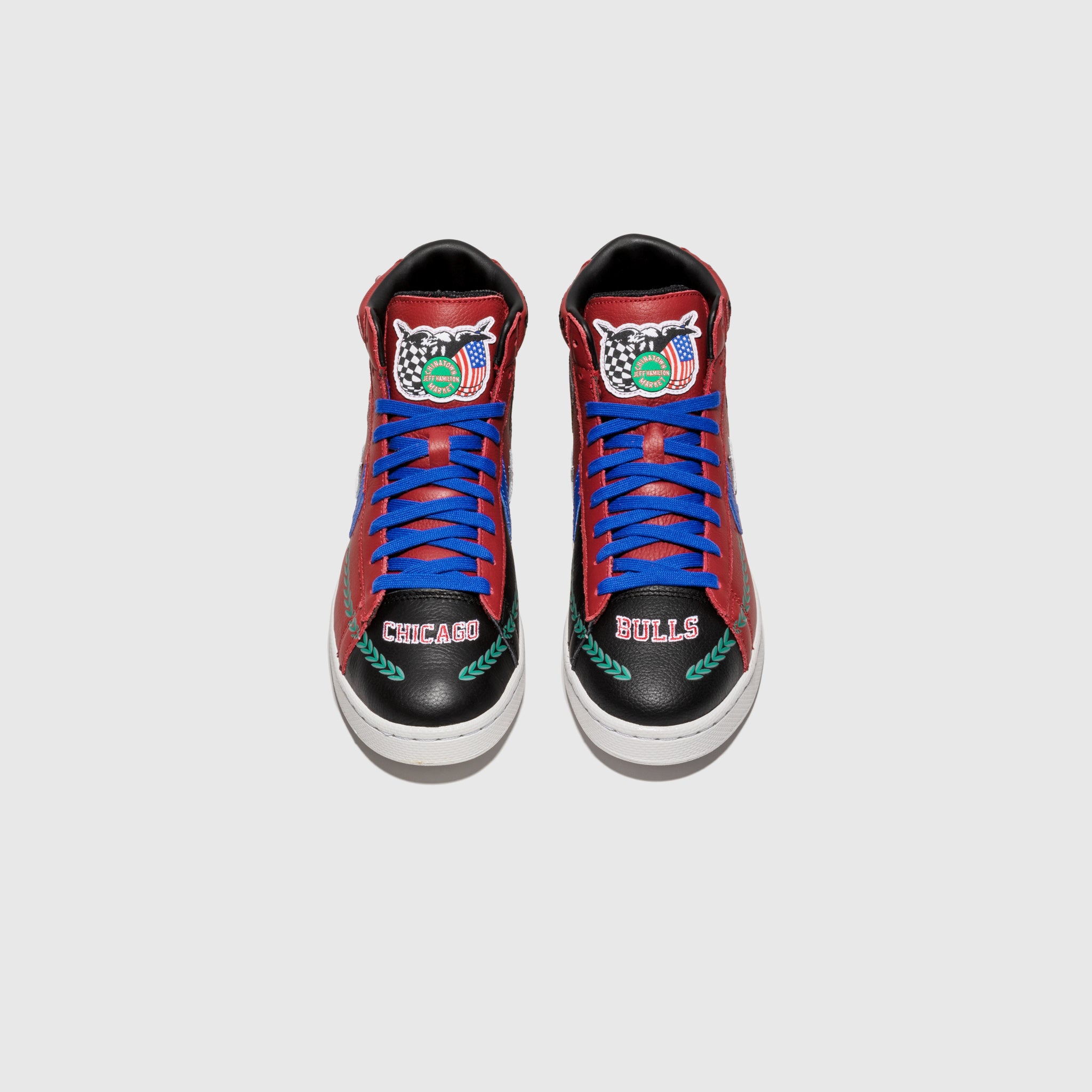 CONVERSE X CHINATOWN MARKET "CHICAGO BULLS CHAMPIONSHIP JACKET" PRO LEATHER HI