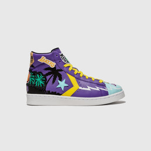 CONVERSE X CHINATOWN MARKET "LAKERS CHAMPIONSHIP JACKET" PRO LEATHER HI