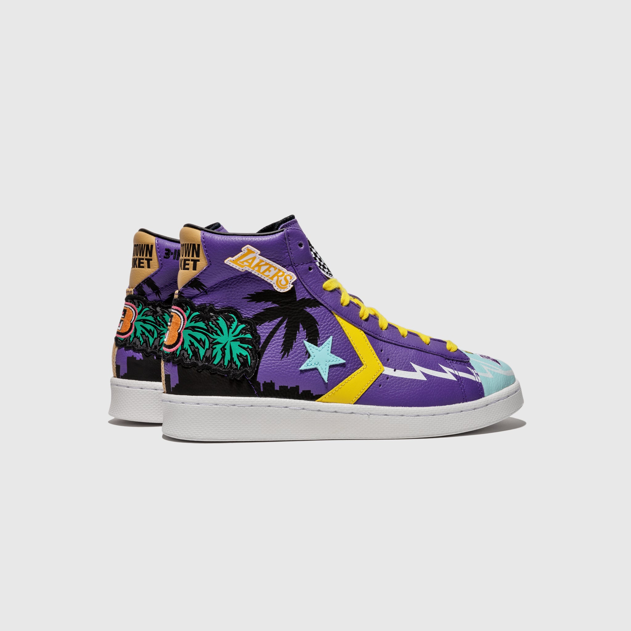 CONVERSE X CHINATOWN MARKET "LAKERS CHAMPIONSHIP JACKET" PRO LEATHER HI