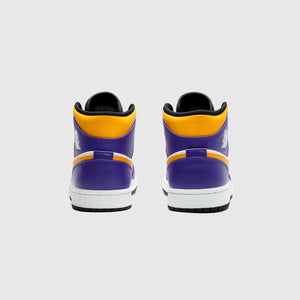 Air Jordan 1 Mid Lakers White Purple University Gold DQ8426-517