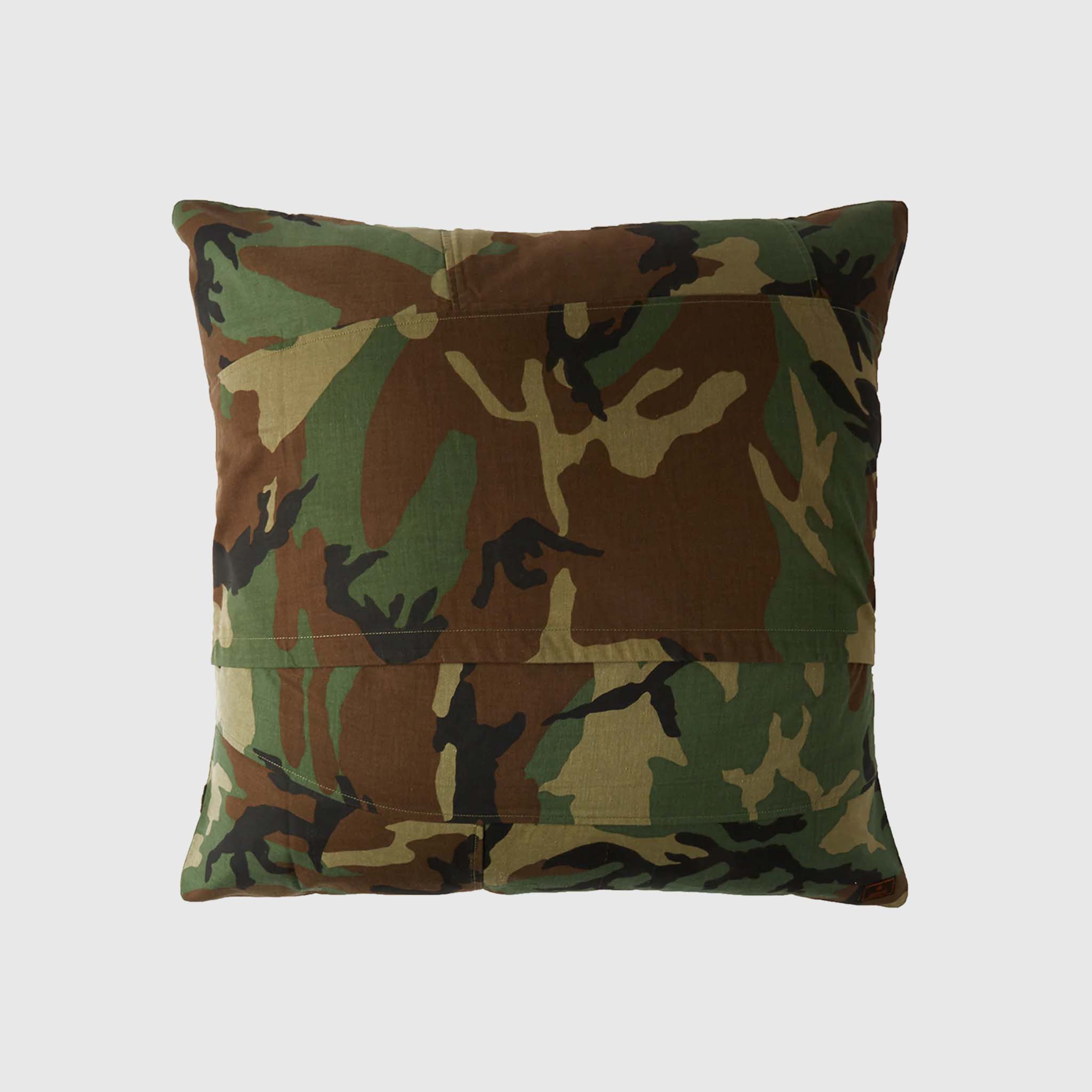 UPCYCLED XL CAMO CUSHION - MILITARY SURPLUS