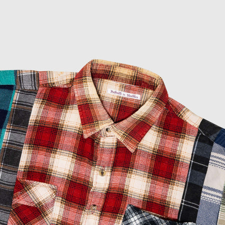 REBUILD BY NEEDLES 7 CUTS WIDE FLANNEL SHIRT