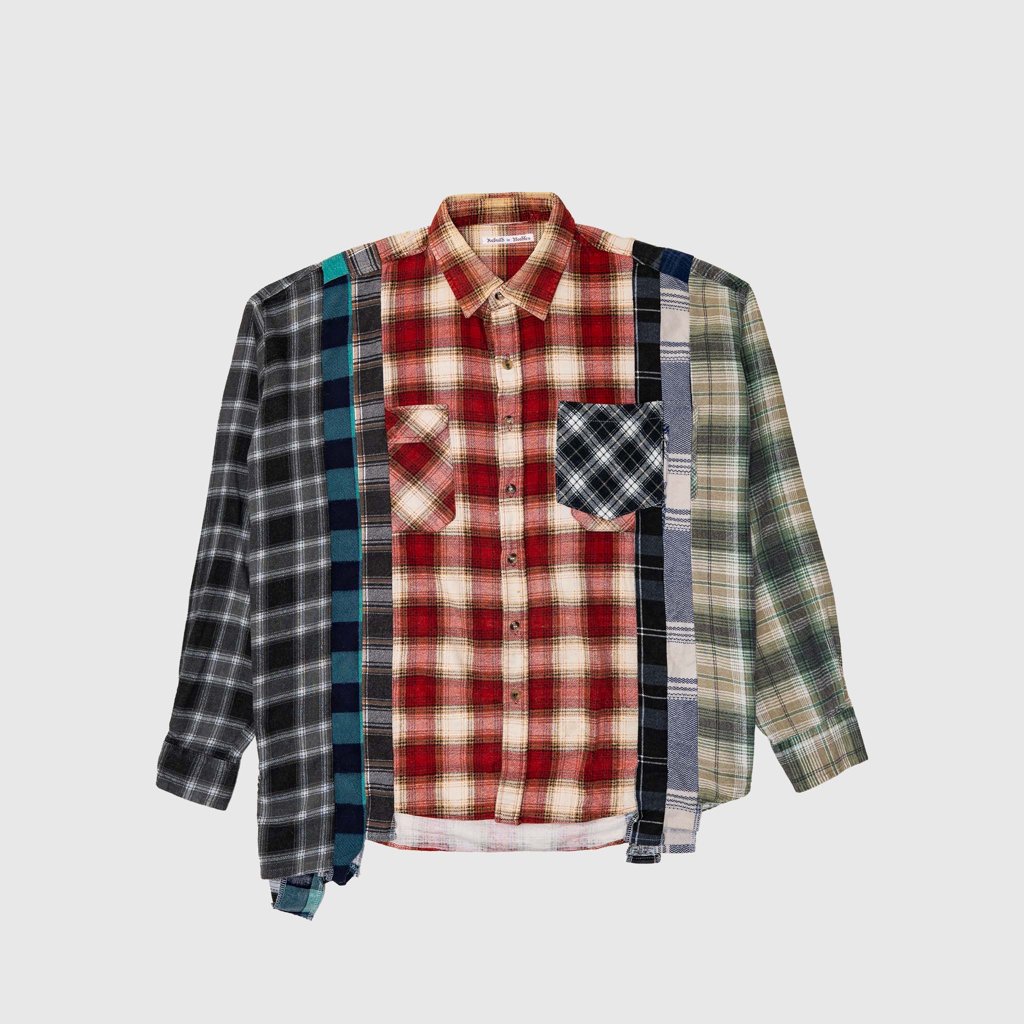 REBUILD BY NEEDLES 7 CUTS WIDE FLANNEL SHIRT