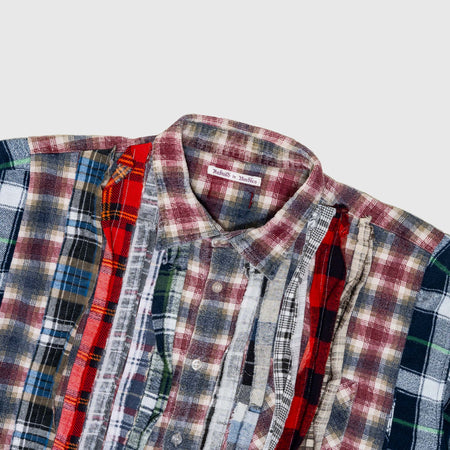 REBUILD BY NEEDLES RIBBON WIDE FLANNEL SHIRT