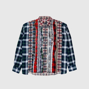 REBUILD BY NEEDLES RIBBON WIDE FLANNEL SHIRT