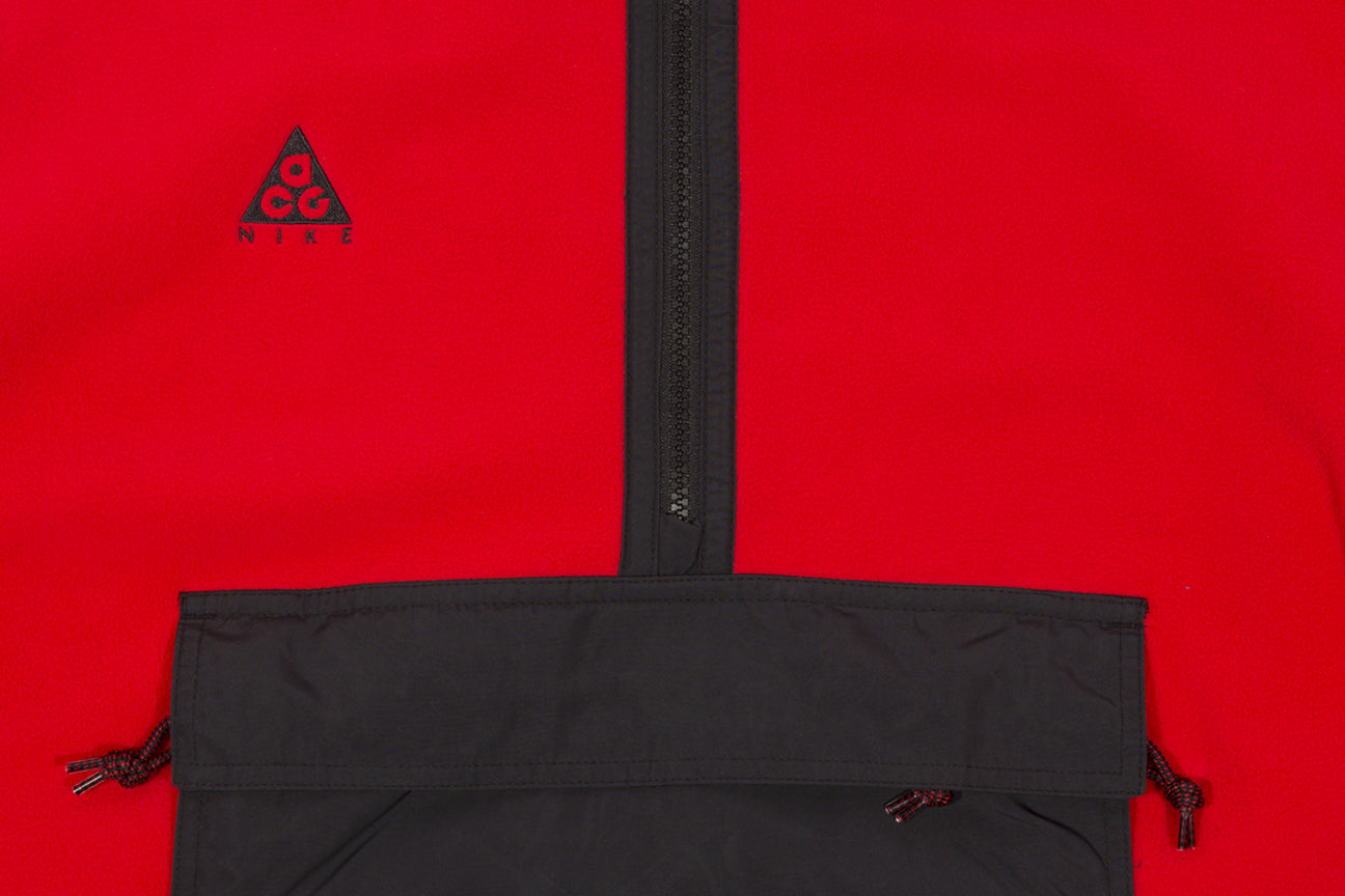 NIKEACGPOLARTECFLEECEHALF ZIP RED DETAIL