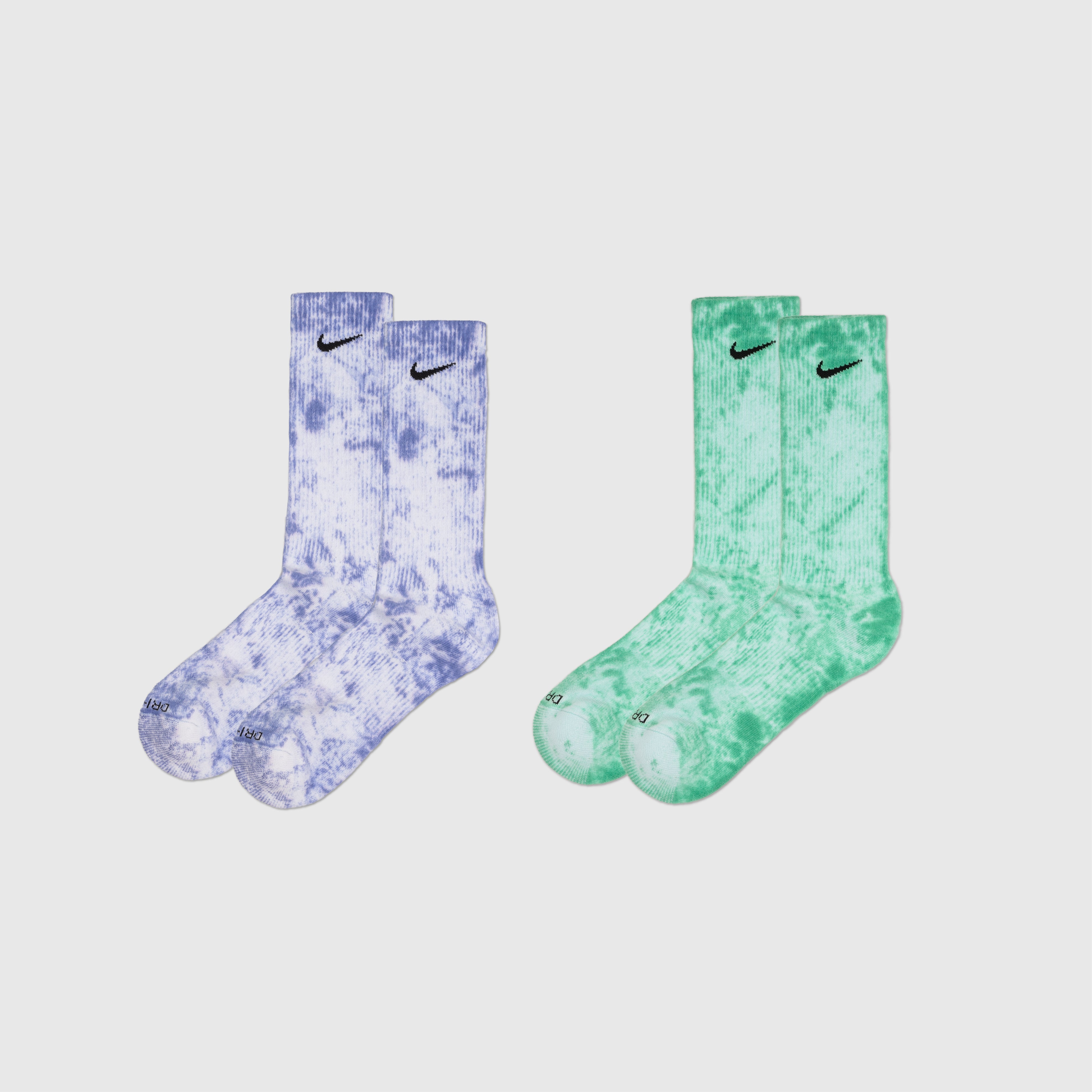 NIKE DRI-FIT CREW SOCK "GREEN/PURPLE"