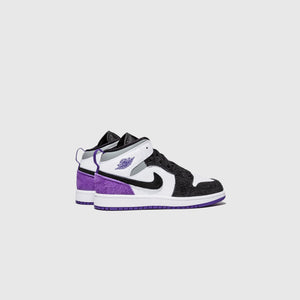 AIR Noir JORDAN 1 MID SE (PS) "COURT PURPLE"