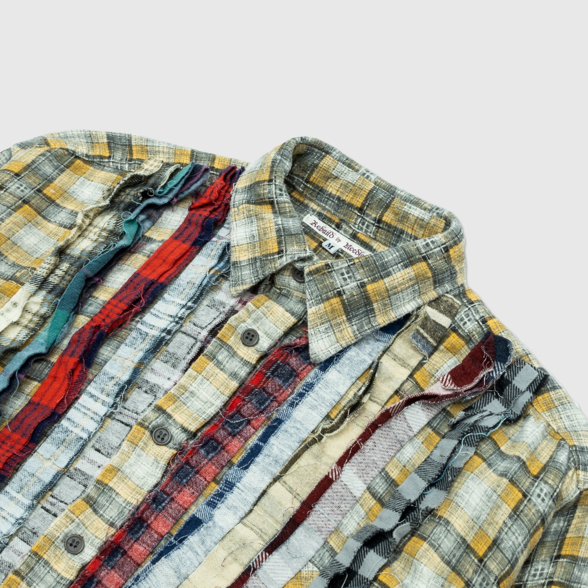 REBUILD BY NEEDLES RIBBON FLANNEL SHIRT