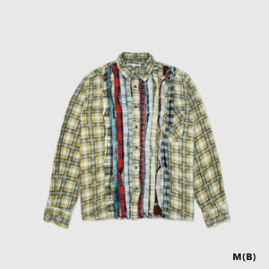 REBUILD BY NEEDLES RIBBON FLANNEL SHIRT