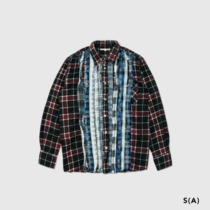 REBUILD BY NEEDLES RIBBON FLANNEL SHIRT