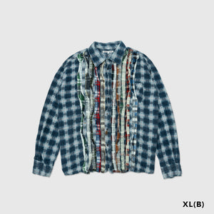 REBUILD BY NEEDLES RIBBON FLANNEL SHIRT