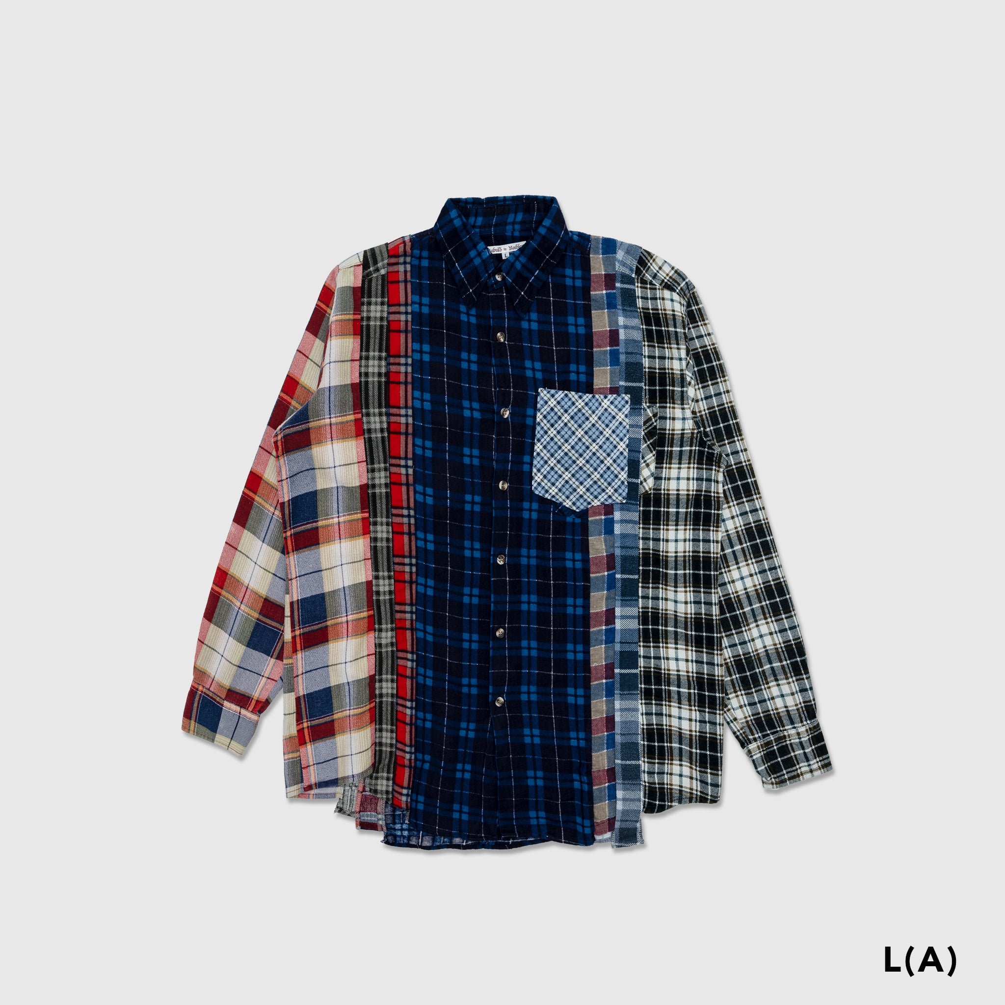 REBUILD BY NEEDLES 7 CUTS FLANNEL SHIRT