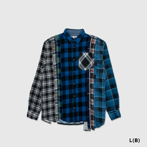 REBUILD BY NEEDLES 7 CUTS FLANNEL SHIRT