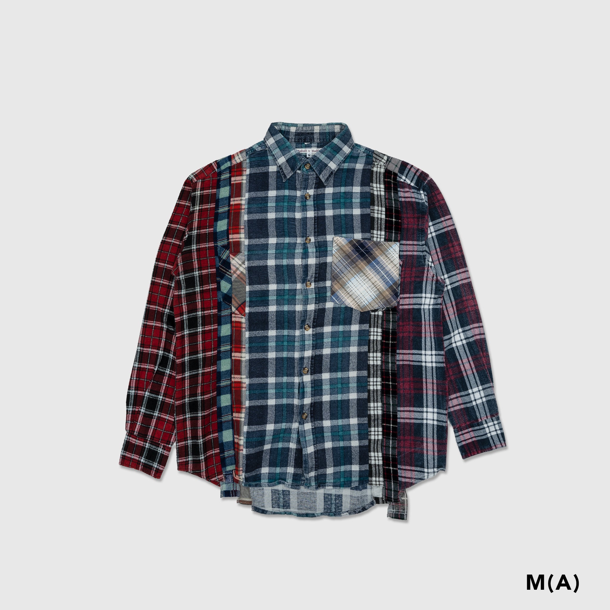 REBUILD BY NEEDLES 7 CUTS FLANNEL SHIRT