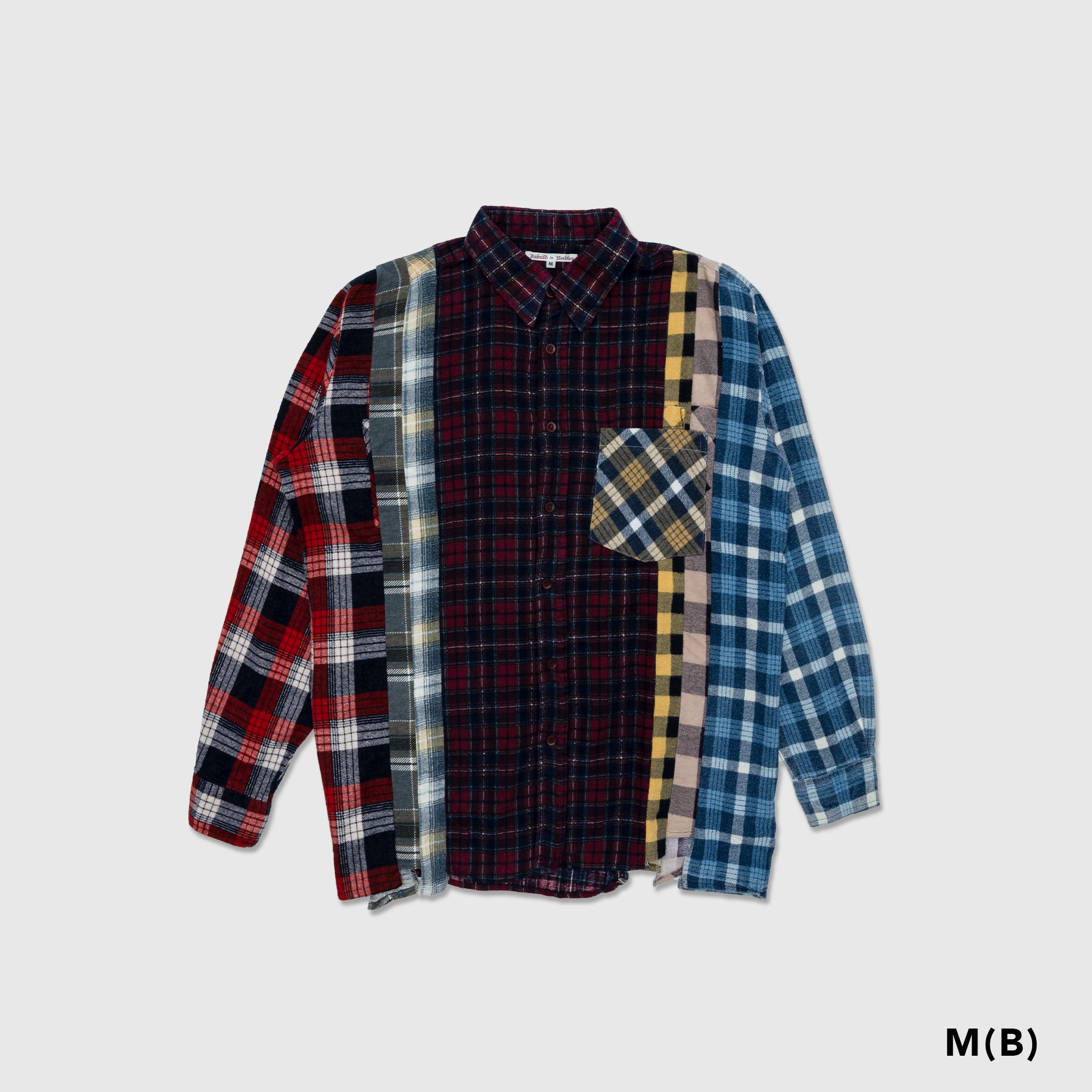 REBUILD BY NEEDLES 7 CUTS FLANNEL SHIRT