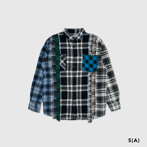 REBUILD BY NEEDLES 7 CUTS FLANNEL SHIRT