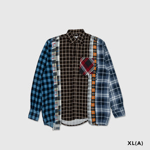 REBUILD BY NEEDLES 7 CUTS FLANNEL SHIRT