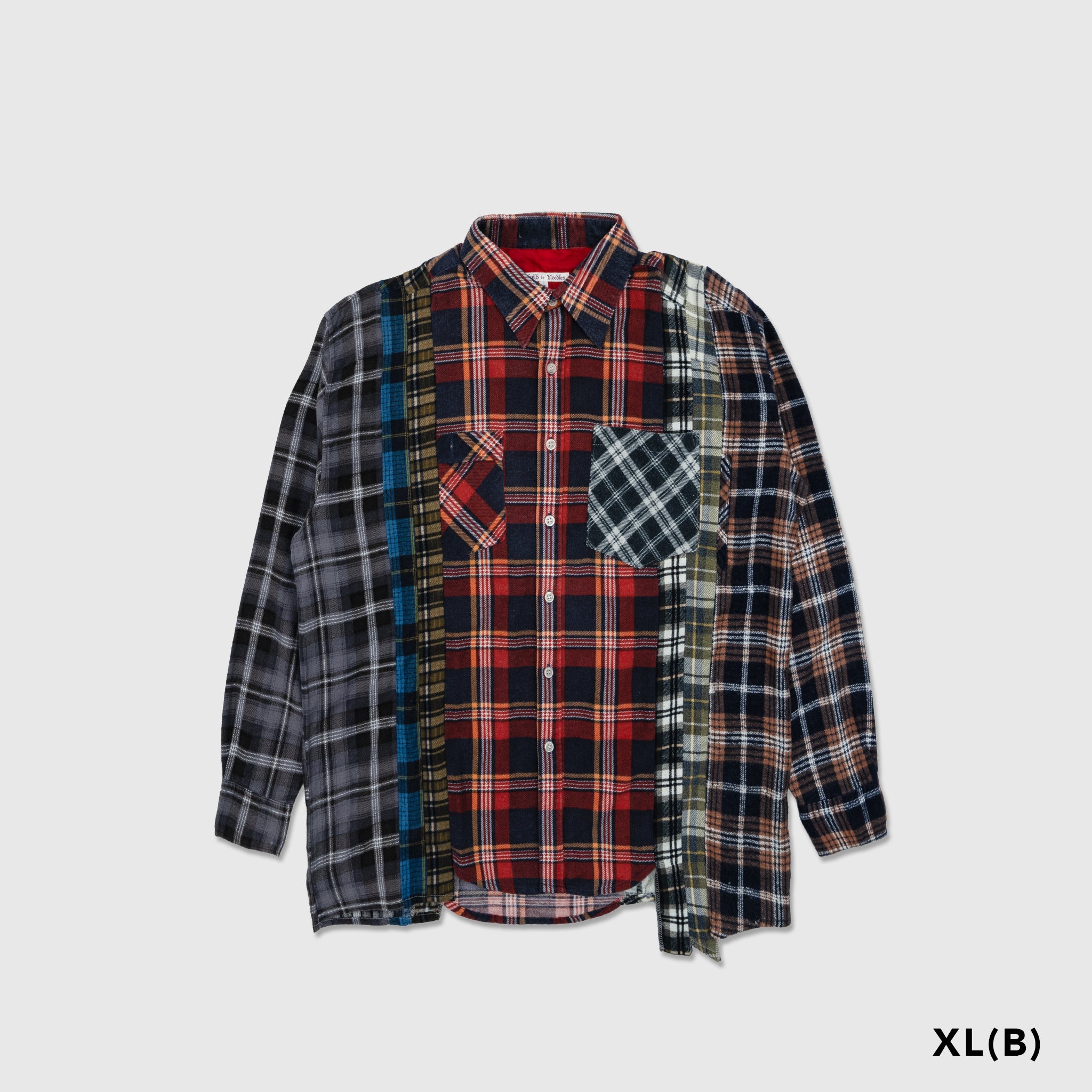 REBUILD BY NEEDLES 7 CUTS FLANNEL SHIRT