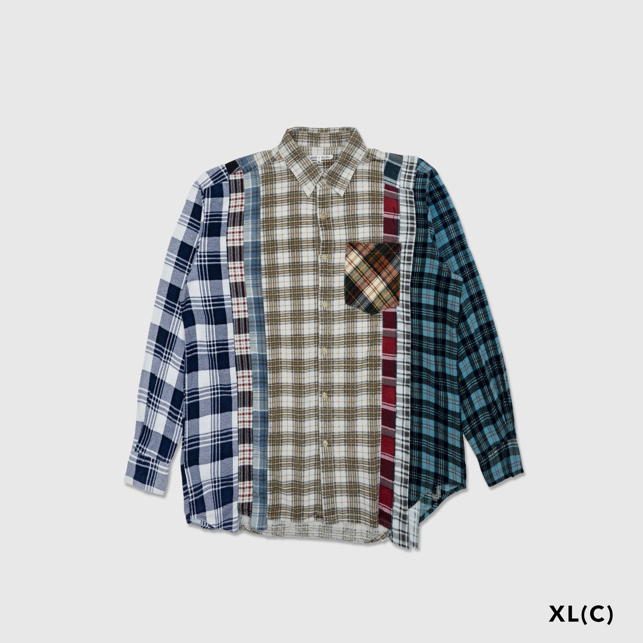 REBUILD BY NEEDLES 7 CUTS FLANNEL SHIRT