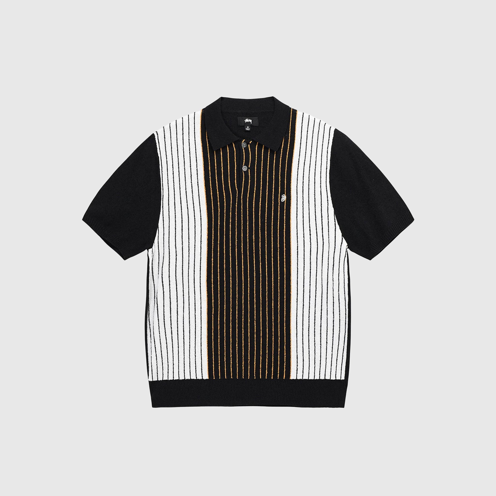 TEXTURED S/S POLO SWEATER