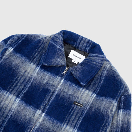 BRUSHED CHECK ZIP JACKET