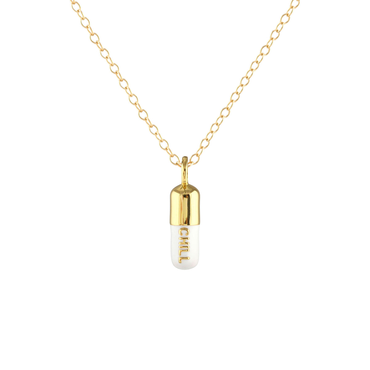 18K Gold Vermeil / White