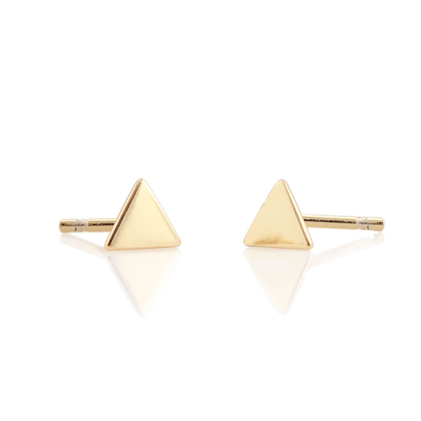 triangle stud earrings