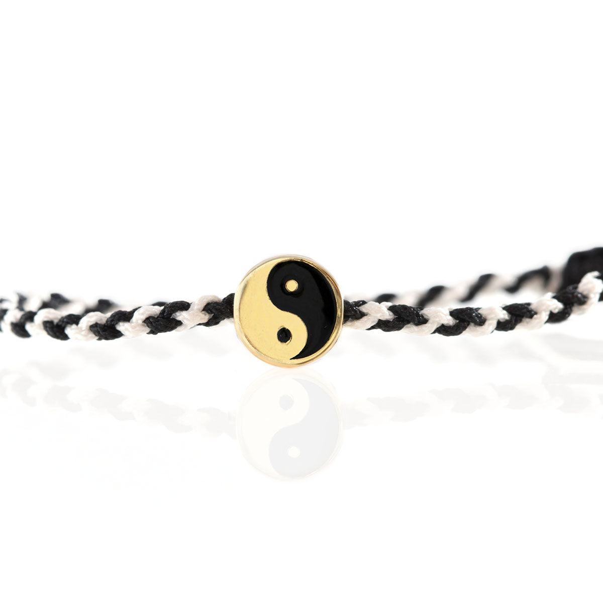 Yin & Yang Enamel Crochet Bracelet