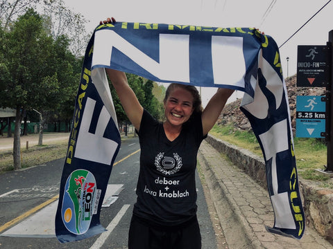 Team deboer athlete Laura knoblach sets new double deca ultra triathlon world record