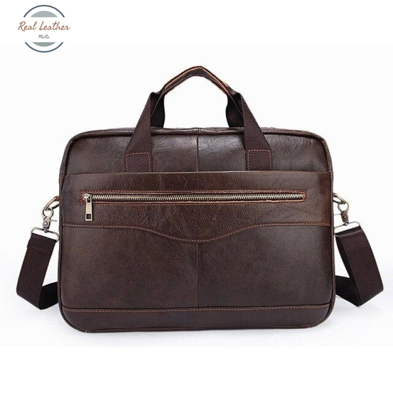 Genuine Leather Classical Briefcase / Laptop Bag – realleathermalta