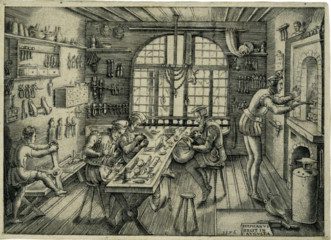 Jeweller's Workshop 1576 Etienne Delaune