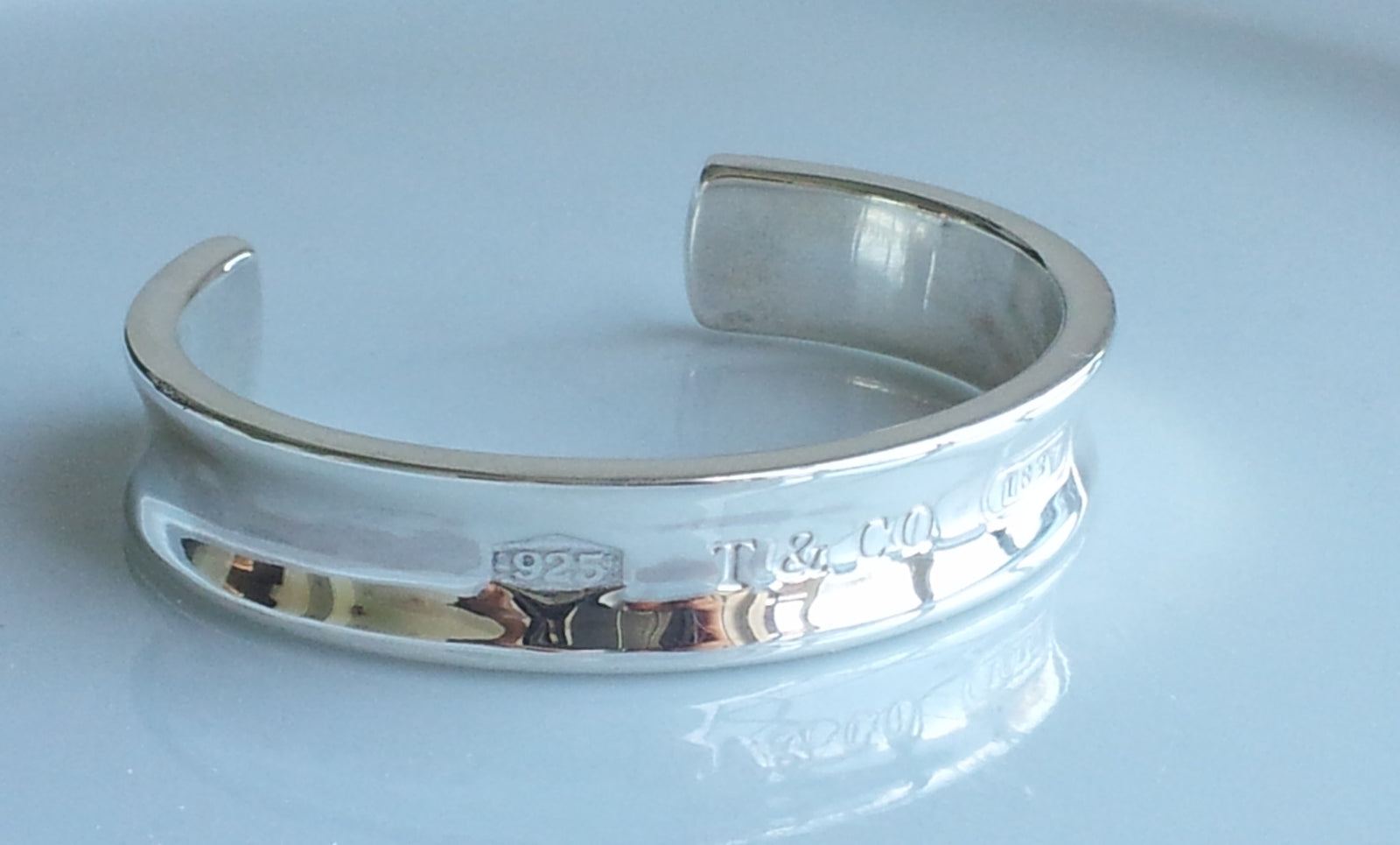 Tiffany & Co 1837 Sterling Silver Cuff Bracelet Bangle Sz 6.5 RRP £360 ...
